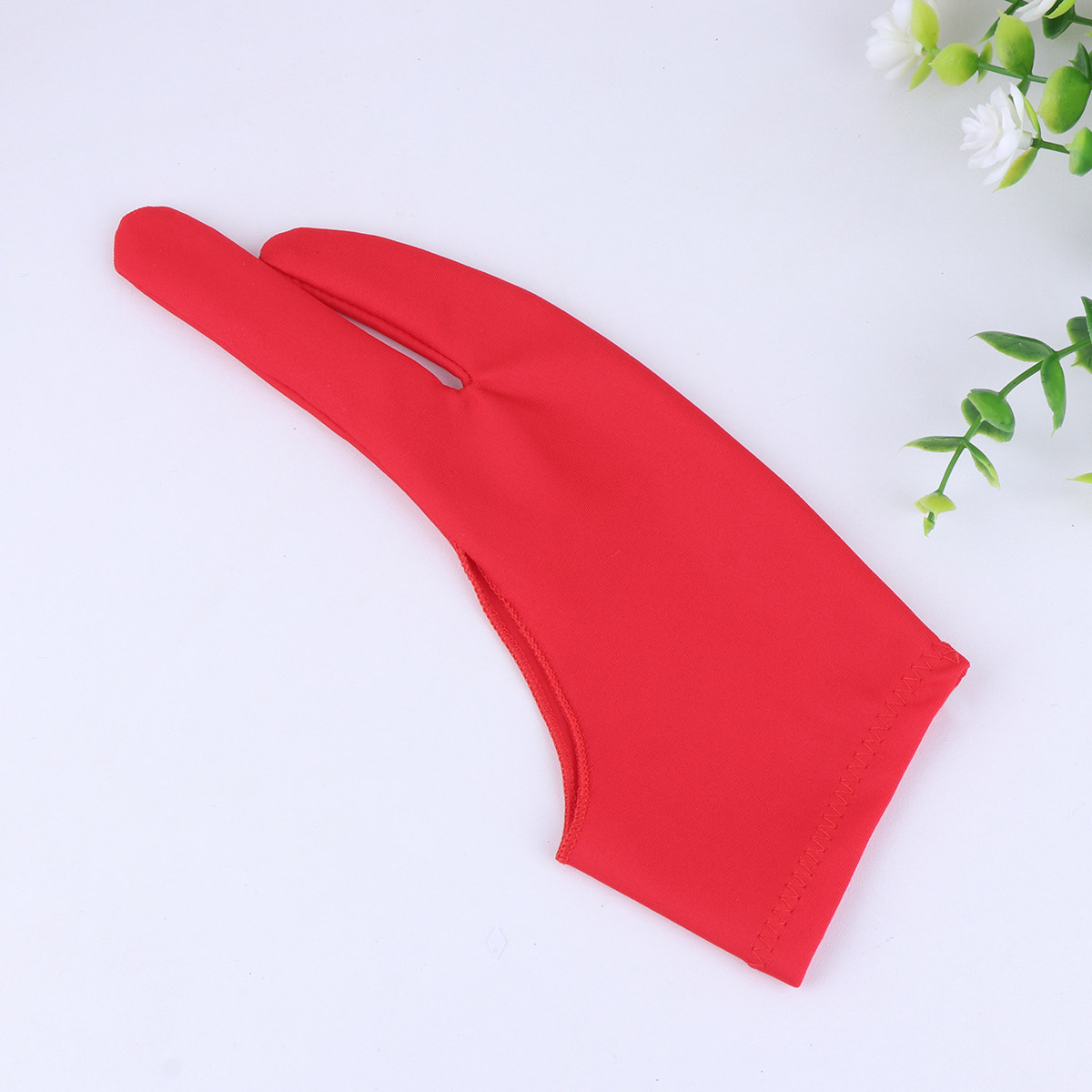 Drawing Glove Artist - 2Pcs Anti-Fouling Drawing Gloves Red Size