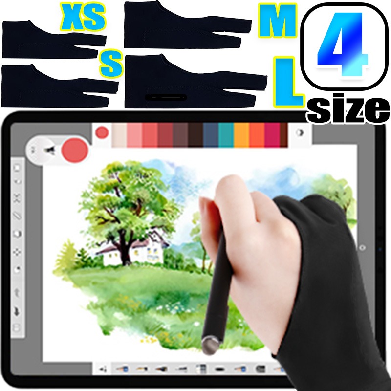 Drawing Glove Artist - Anti Fouling Painting Glove Lightweight Black