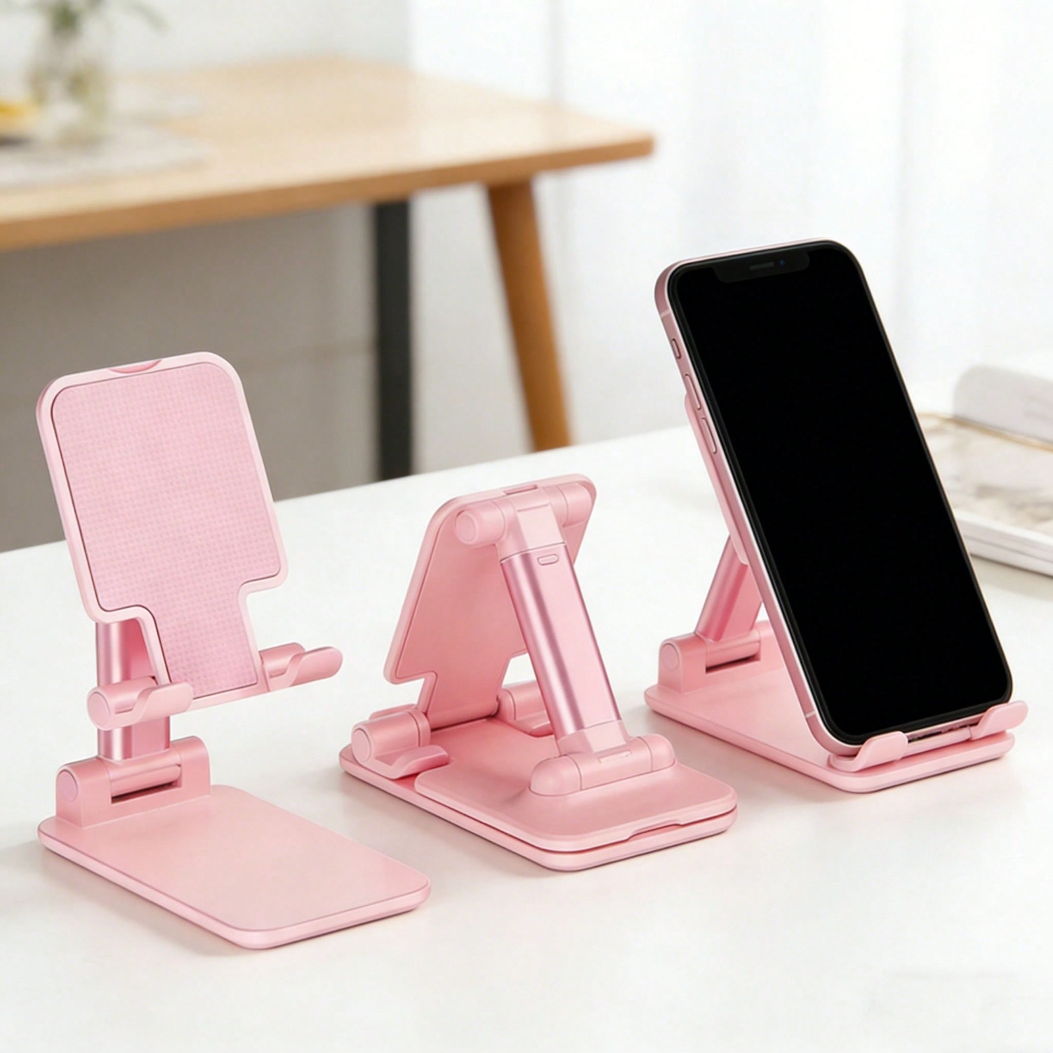 Tablet Holder Accessories - 1pc Foldable Desktop Phone Holder, Adjustable
