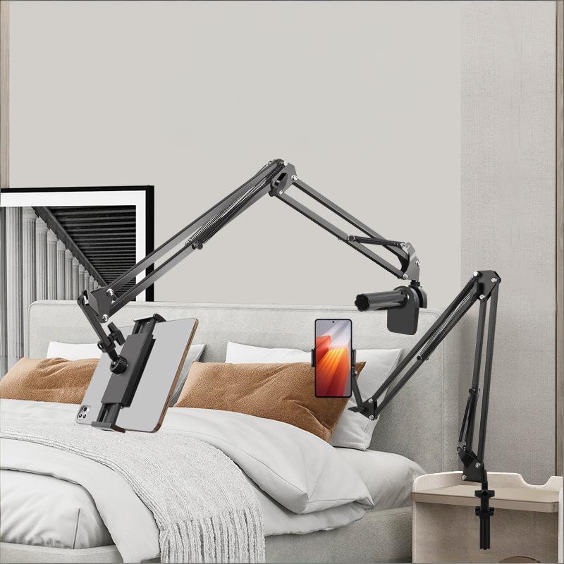 Tablet Holder Accessories - Adjustable Bedside Tablet Stand, Rotatable Long-arm