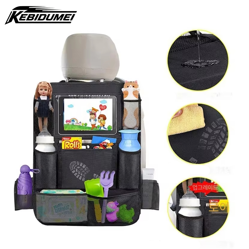 Tablet And Accessories Bag - Car Backseat Organizer Multifunctional Oxford Fabric