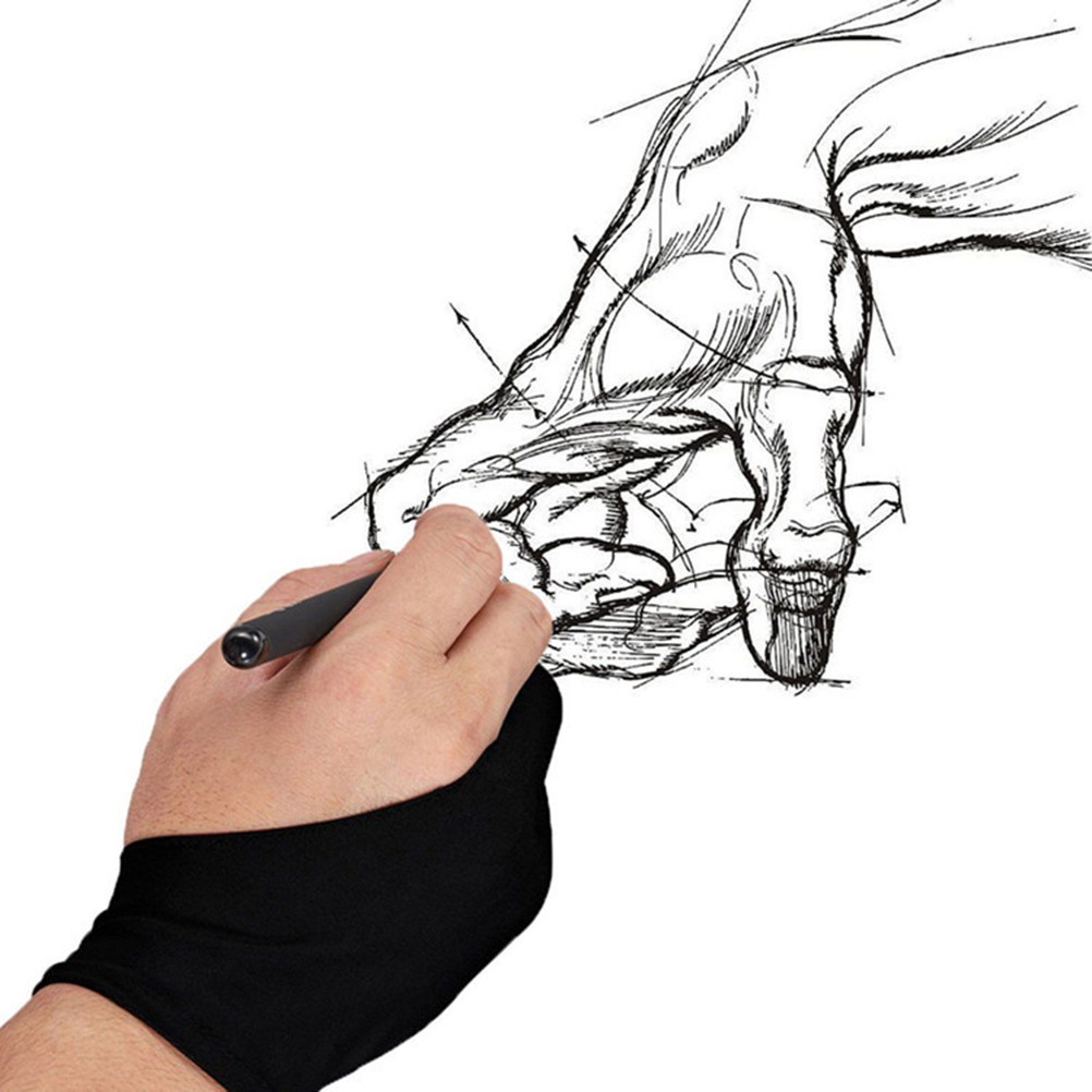 2Pcs Two Finger Drawing Gloves - Drawing Glove Artist 评论和价格