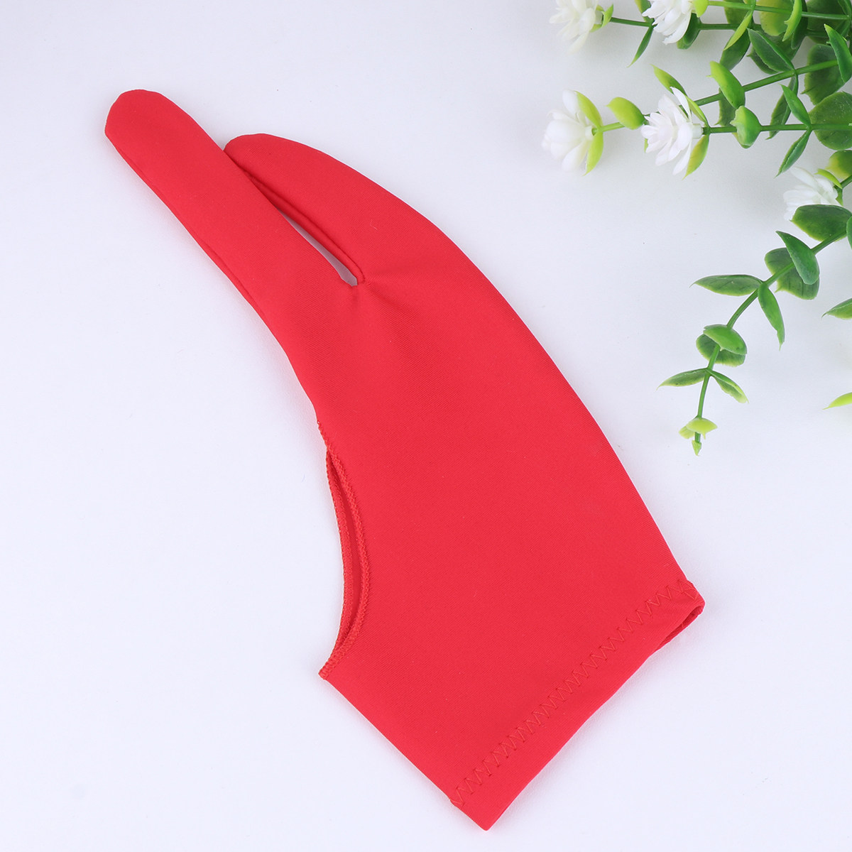 2 pcs Anti-Fouling Gloves Red  - Drawing Glove Artist 评论和价格