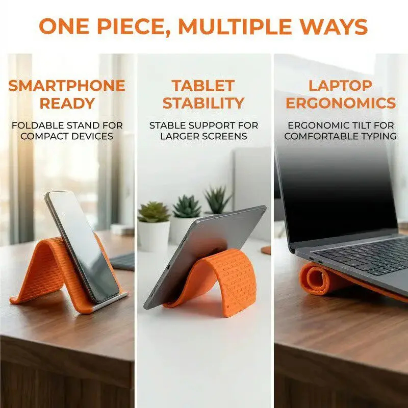 Silicone Foldable Phone Stand  - Tablet Holder Accessories 评论和价格
