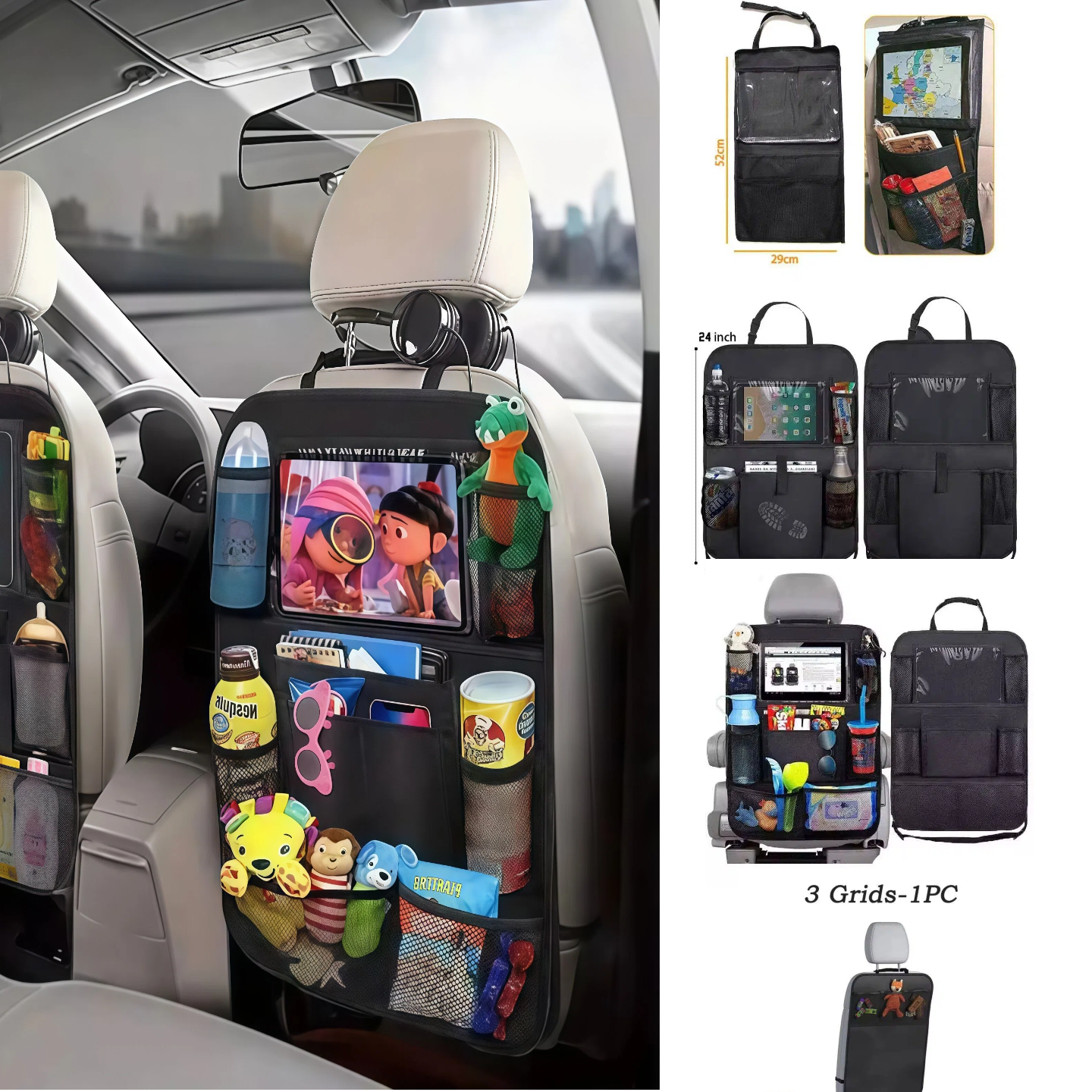 Car Seat Organizer Multifuncti - Tablet And Accessories Bag 评论和价格