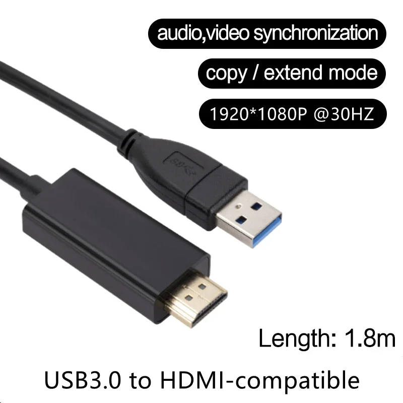 1.8M USB 3.0 To HDMI-compatibl - Hdmi Adapter Tablet 评论和价格