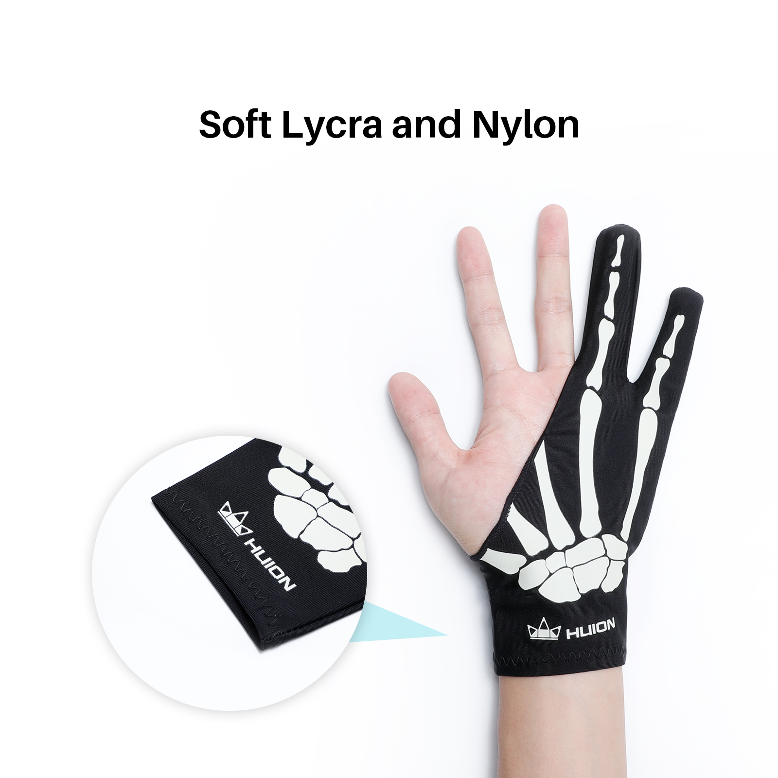 Huion Skeleton Glove Two- Fing - Drawing Glove Artist 评论和价格