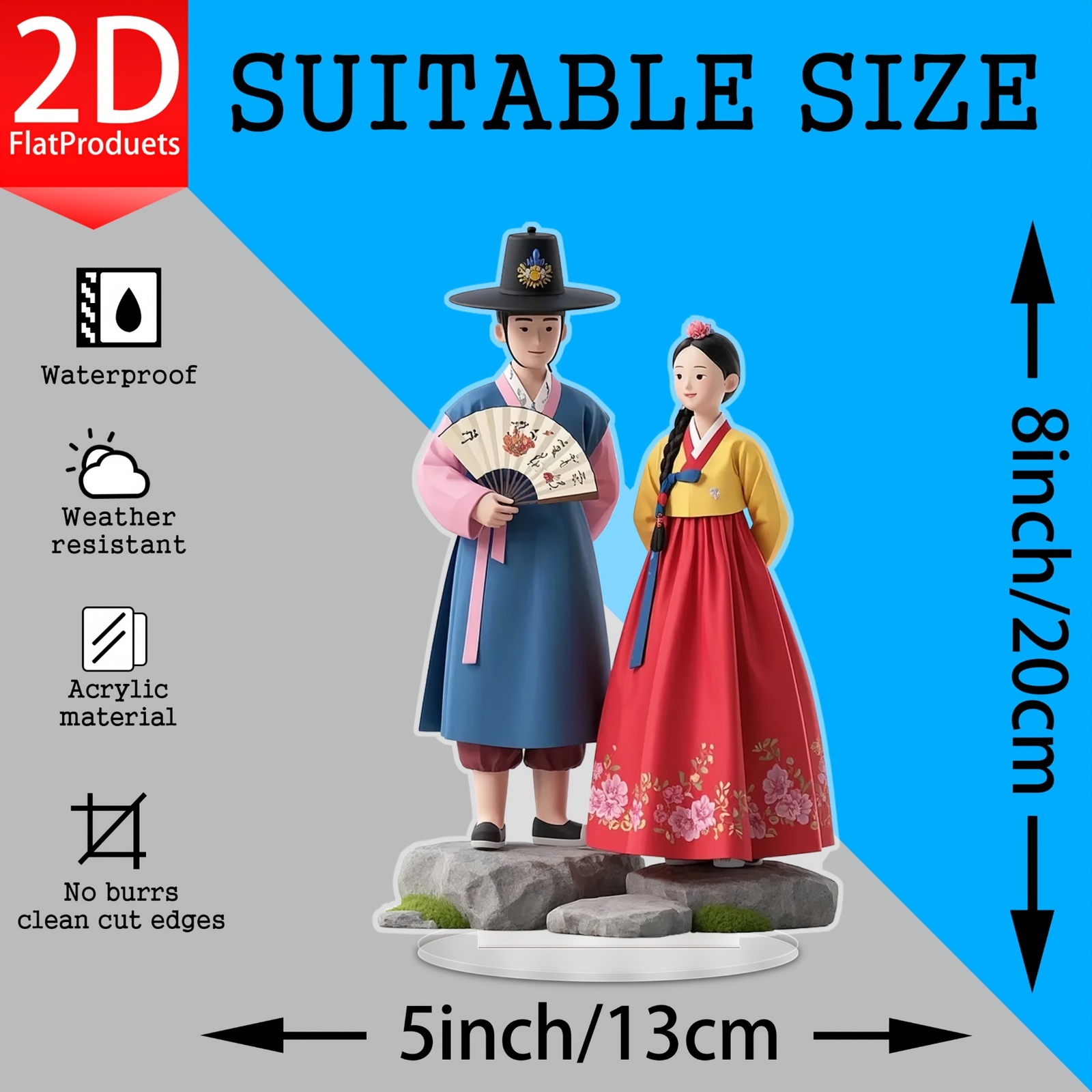 1 Piece, 2D Flat Printed Acryl - Unique Table Accessories 评论和价格