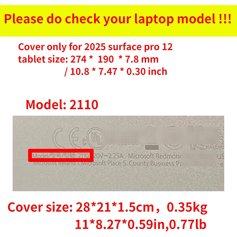 Laptop Case Cover for Microsof - Microsoft Tablet Accessories 评论和价格
