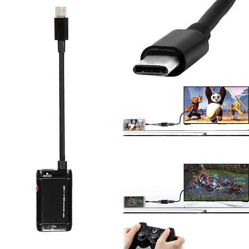 USB-C Type C Male to HDMI-comp - Hdmi Adapter Tablet 评论和价格