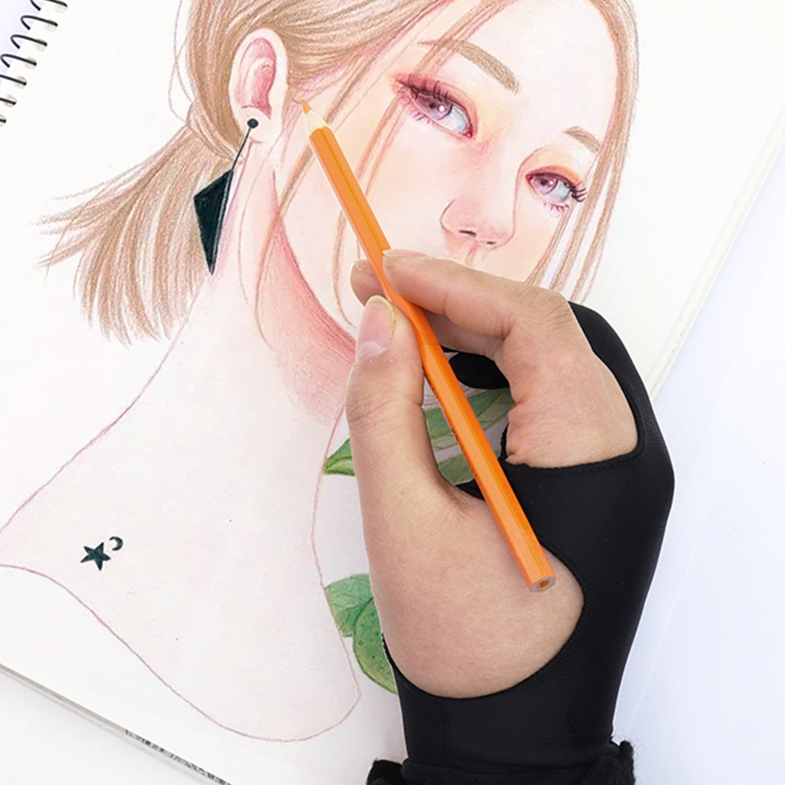 4Pcs Drawing Gloves Two-Finger - Drawing Glove Artist 评论和价格