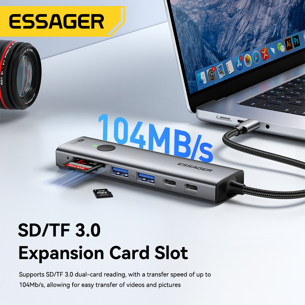 Essager USB C HUB 4K 7-in-1 Ty - Hdmi Adapter Tablet 评论和价格