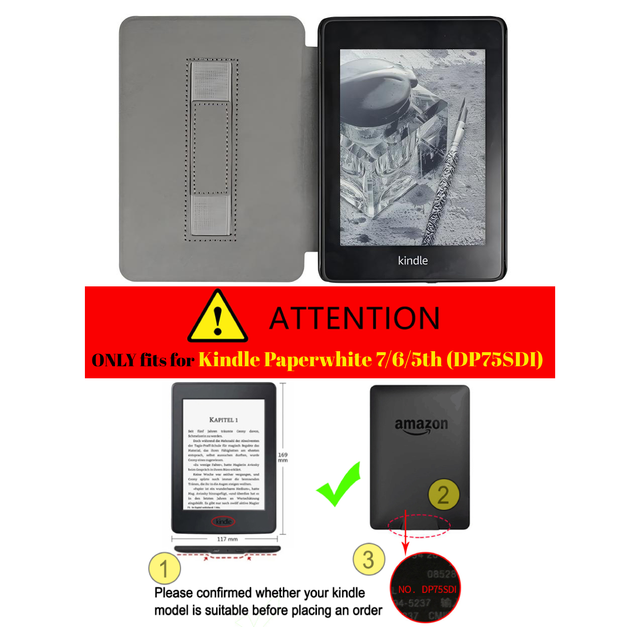 For Kindle Paperwhite 7th 6th  - Kindle Tablet Accessories 评论和价格